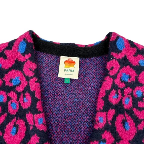 FARM RIO Mixed Leopard Cardigan S - Picture 6 of 10